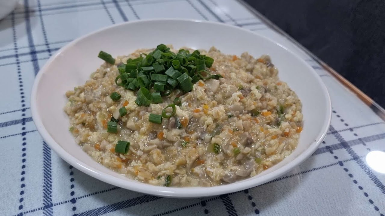 COMIDA COREANA/jook de avena con verduras 야채귀리죽