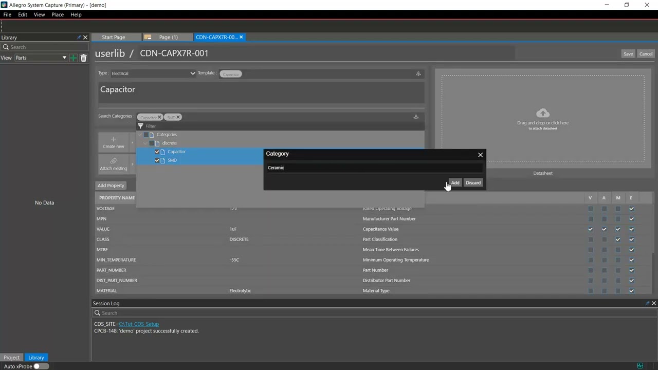 Creating a New Part in Allegro System Capture
