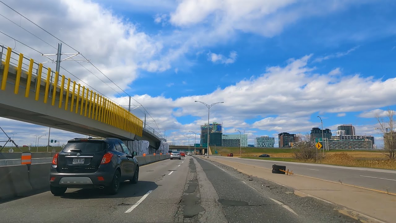 Driving from Chambly to Montreal Downtown