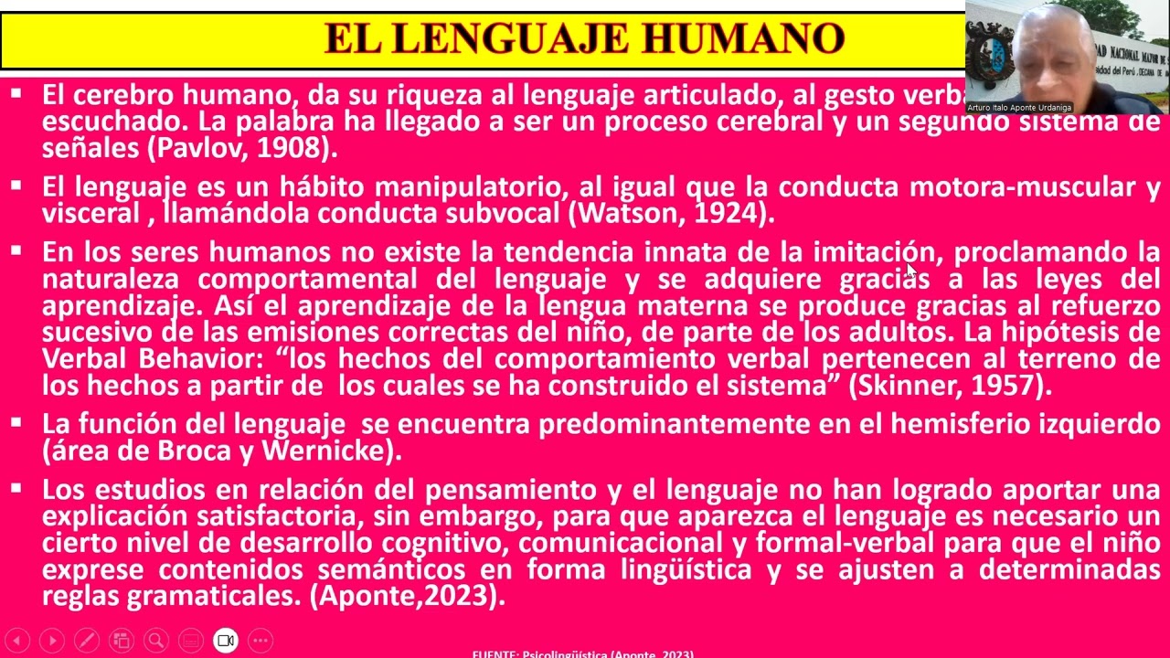 PSICOLINGUISTICA DR  APONTE ARTURO