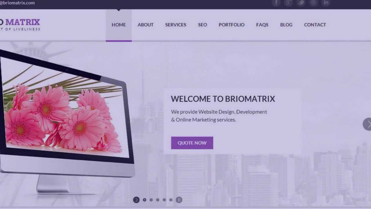 Newyork Web Design Company Briomatrix Welcome Teaser