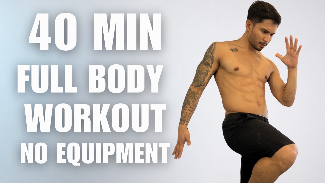 40 MIN FULL BODY HIIT WORKOUT 🔥 Burn 500 Calories At Home (No Equipment Fat Burn)