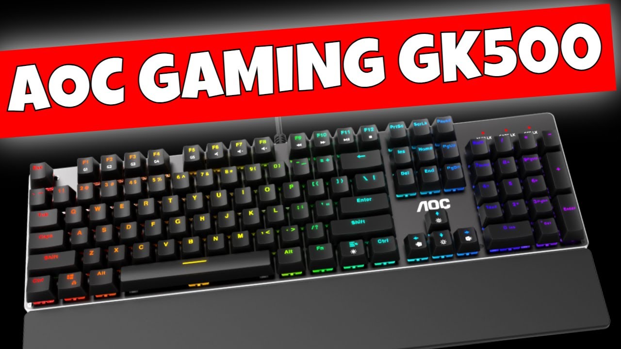 AOC AGON GK500 RGB FX Sync Gaming Keyboard Outemu Red Or Blue