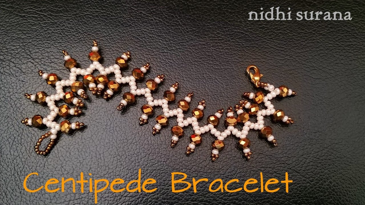 ⚜️Super Easy Centipede Bracelet || Crystal Rondelle Pulsera Tutorial DIY (0366)