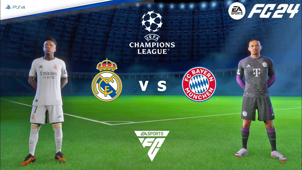 Gameplay FC 24 PS4 - Real Madrid vs Bayern | Liga Champions 23/24