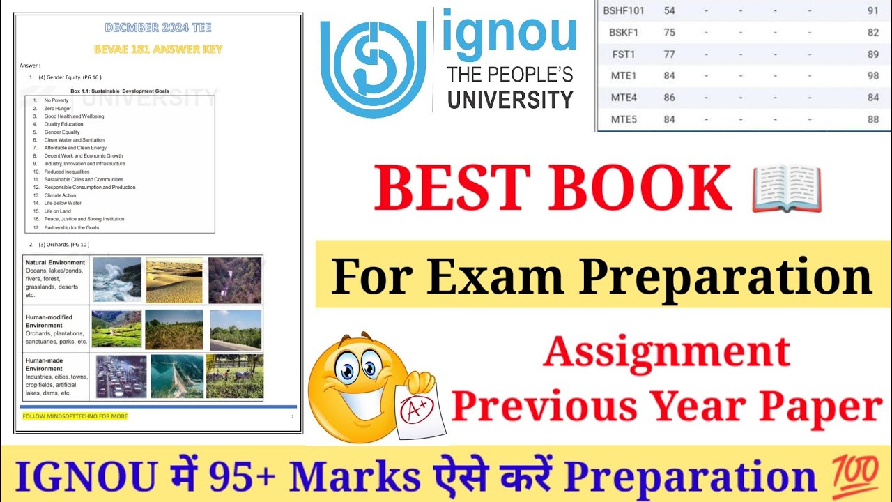 IGNOU 2025 Exam Best Books and Strategy To score 95+ Marks 💯 | Important Question, Assignment & PYQ