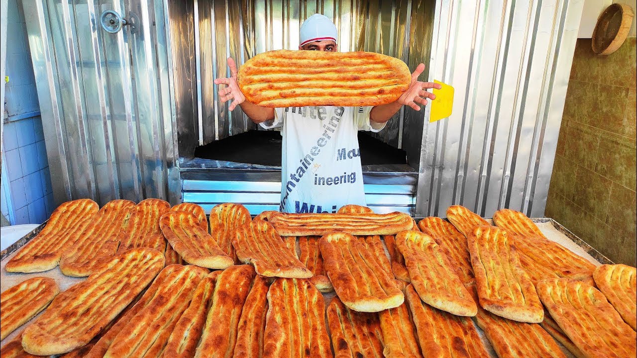 Makes 1050 Breads a Day ALONE Amazing Bread Making Process || Baking Bread