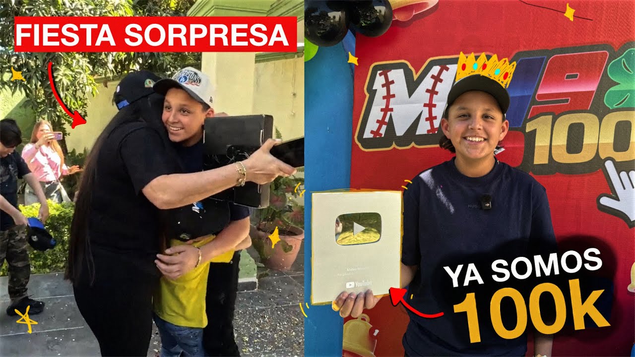 Me HICIERON una FIESTA SORPRESA para CELEBRAR los 100k SUBS