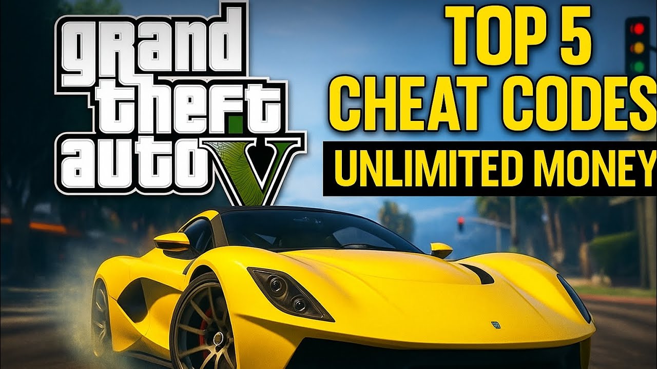 TOP 5 GTA 5 CHEAT CODES | UNLIMITED MONEY | JODRATECH
