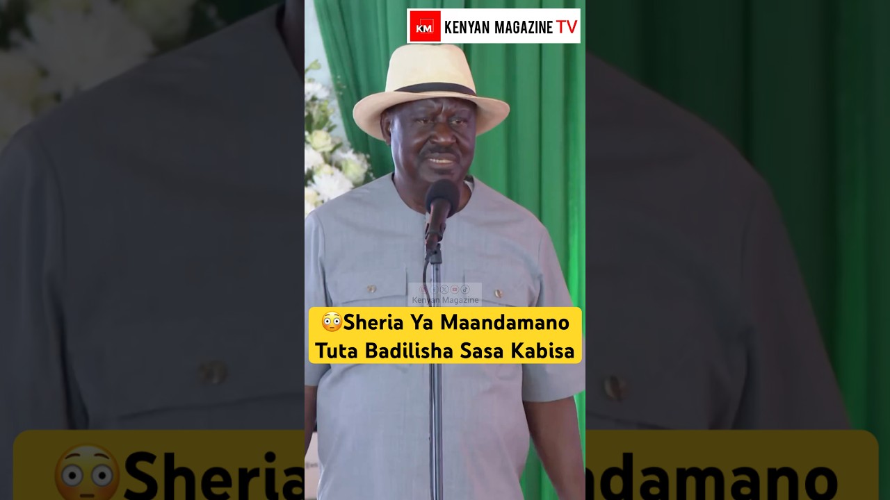 Raila Odinga now says new Protest law should be put in place so that Protest don't bring problems