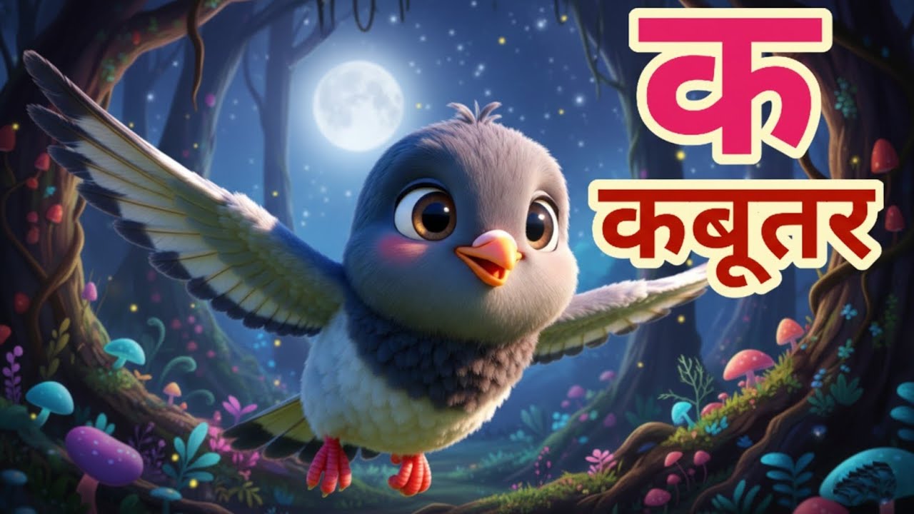 क से कबूतर, अ से अनार a se anaar k se kabutar I Hindi varnmala I ABCD क से कबूतर अ से अनार, for kids