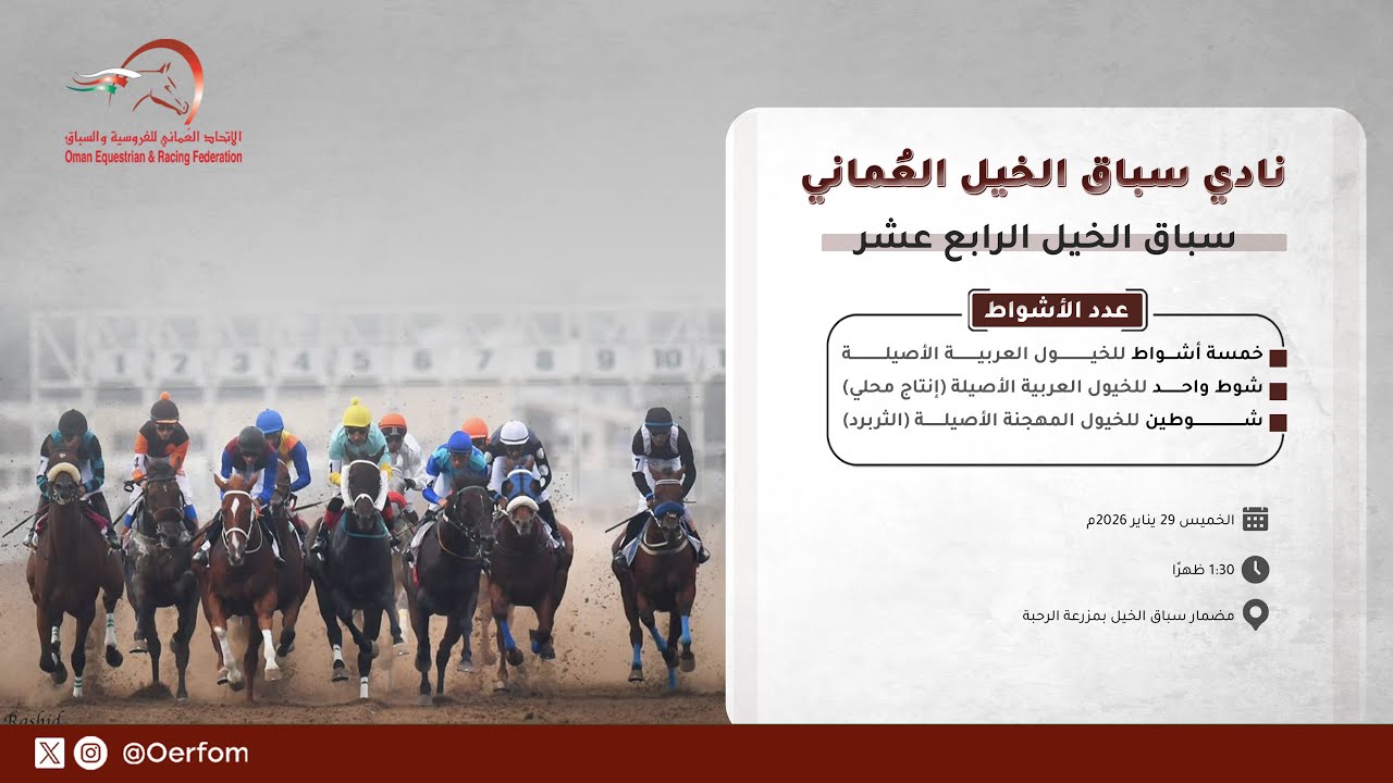 السباق الرابع عشر - الرحبة - 29/01/2026 - RACE 14- RAHBA