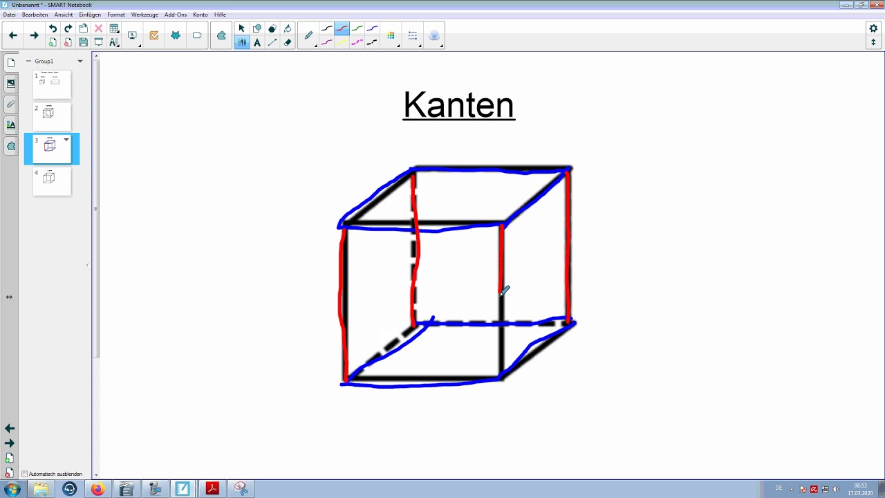 Klasse 5 Flächen Kanten Ecken von mathematischen Körpern