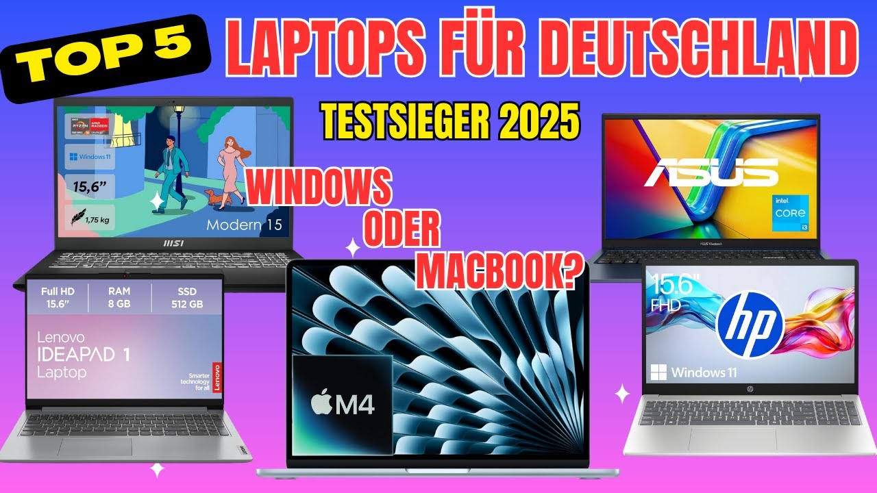 TOP 5: Bester Laptop f&uuml;r Studenten & Sch&uuml;ler 2025 (Kaufberatung Uni & Schule)