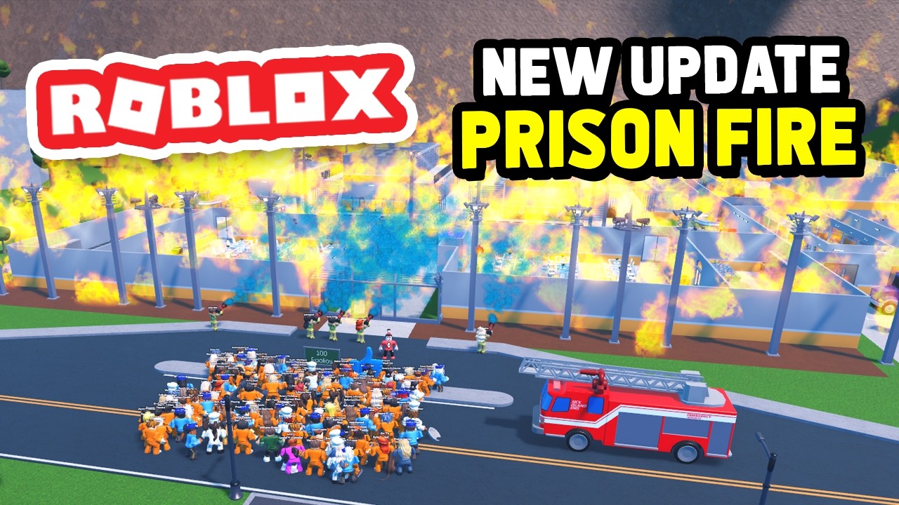 Новое обновление с огнём в Roblox My Prison
