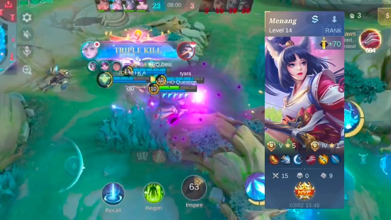 Main pake hero Miya 15KiLL
