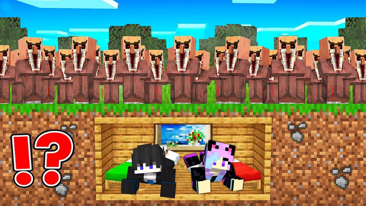 Scary Villagers Apocalypse vs. Doomsday Bunker in Minecraft