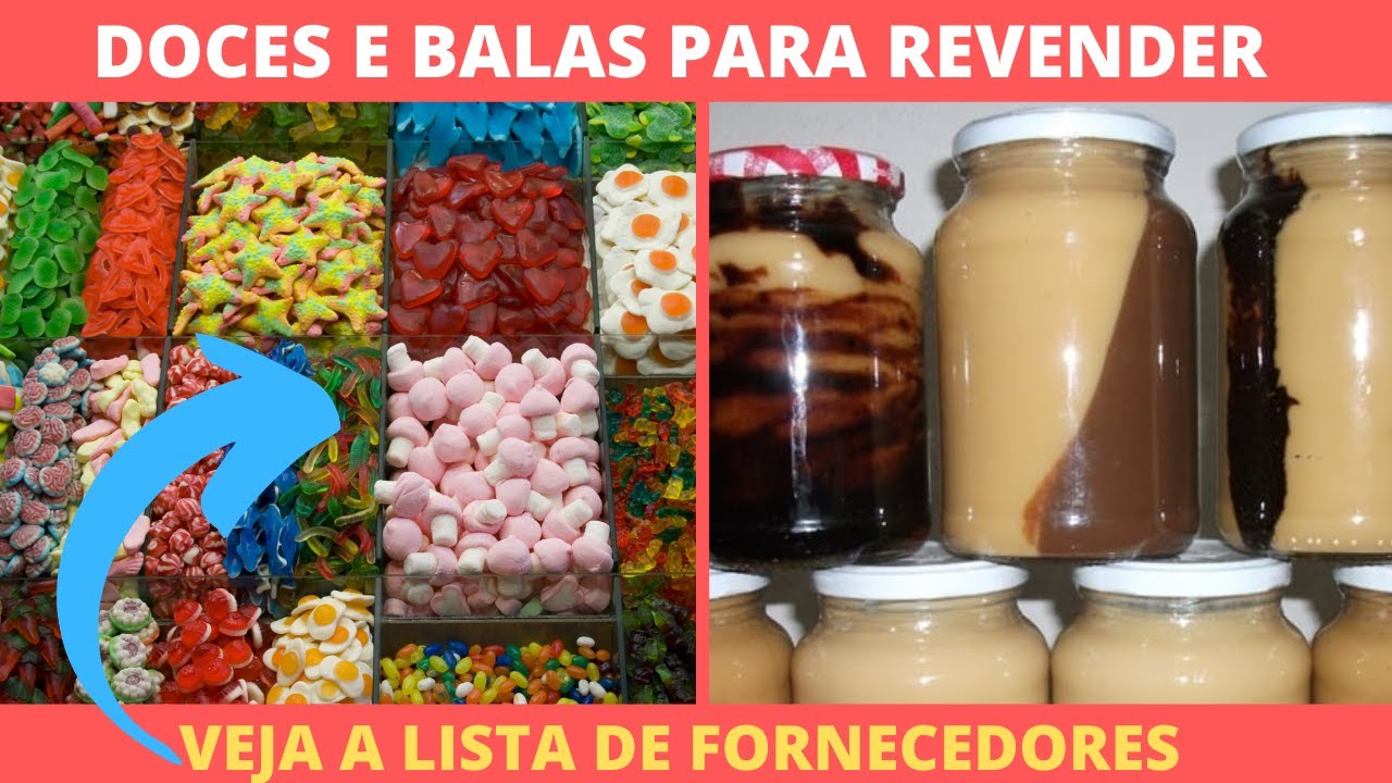 Fornecedores de doces e balas para revenda no atacado