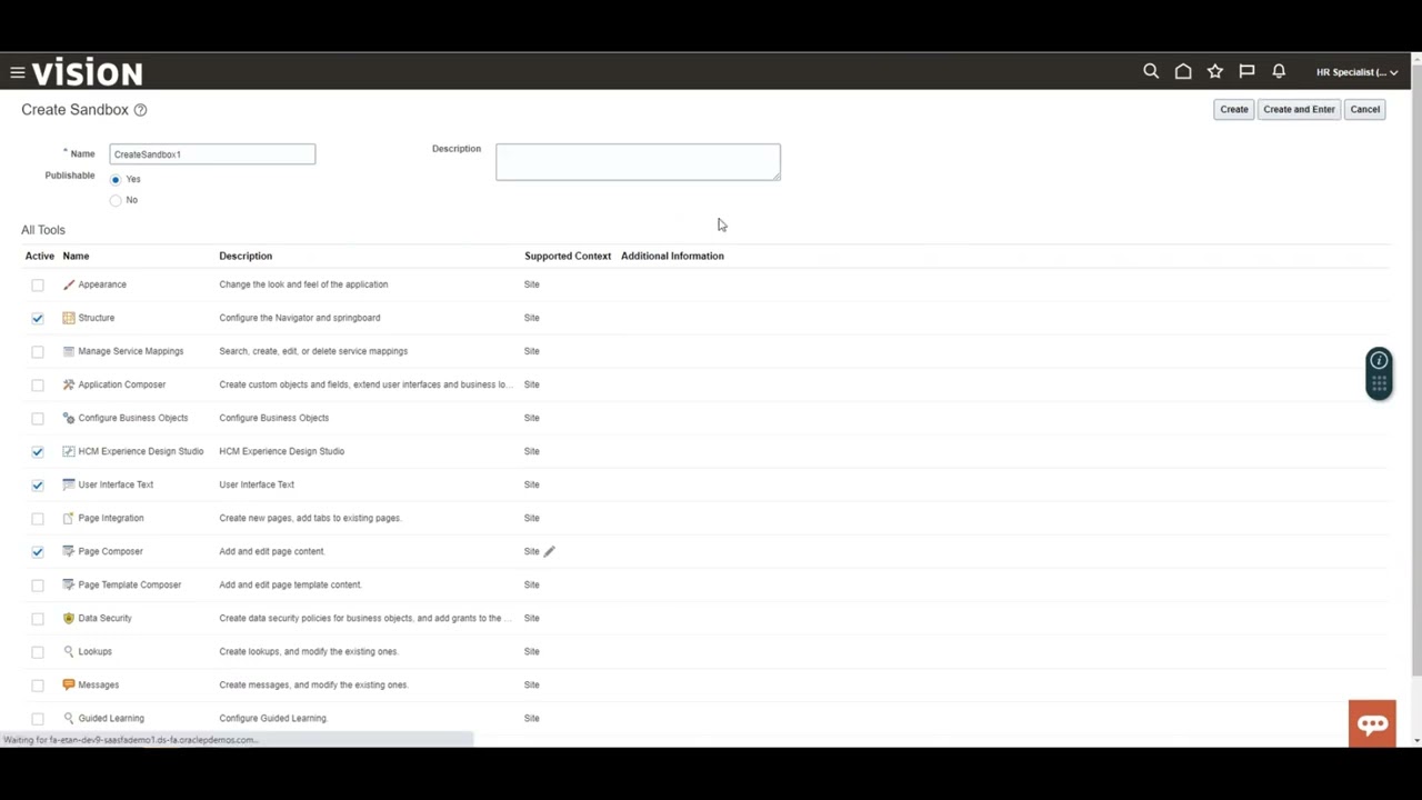 HCM Core HR - How to Create and Activate a Sandbox