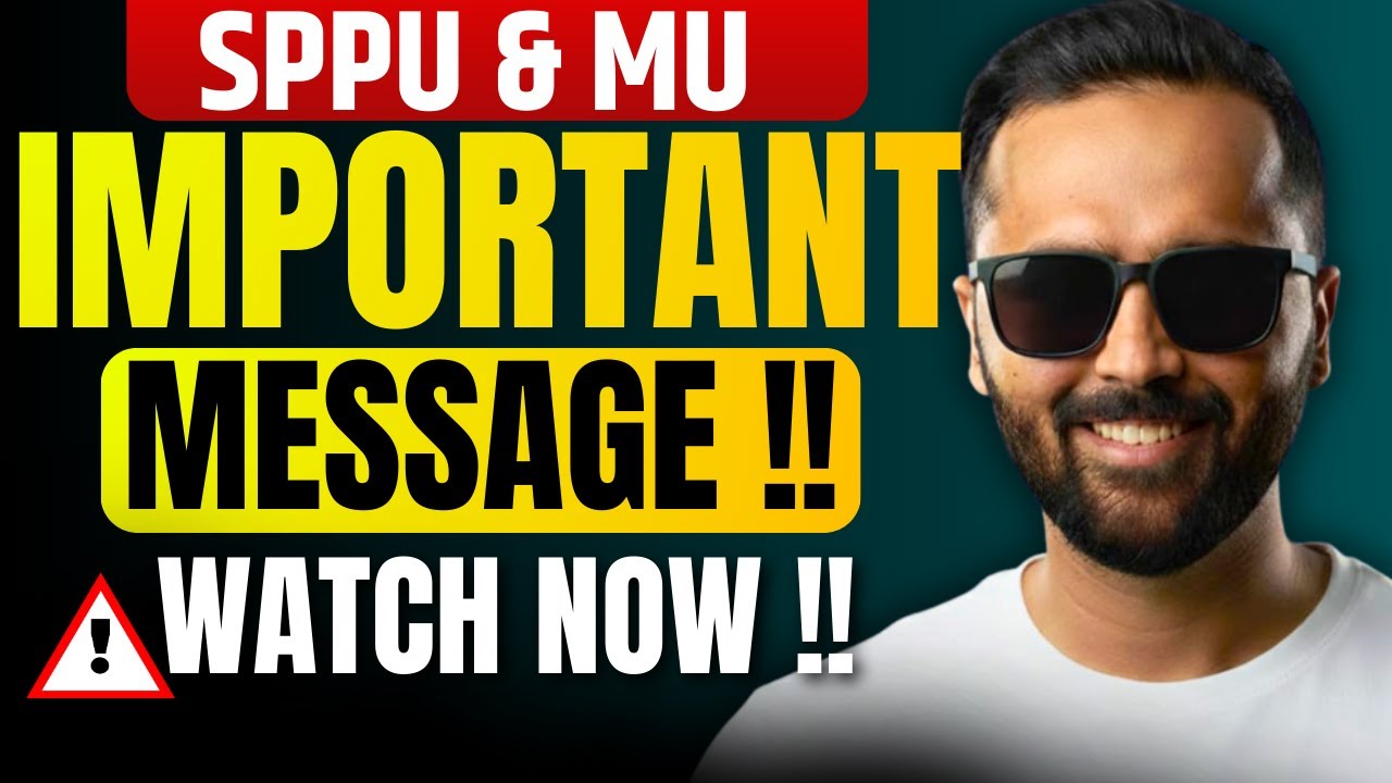 ⚠️ Important Message for SPPU & MU Students | Pradeep Giri Sir