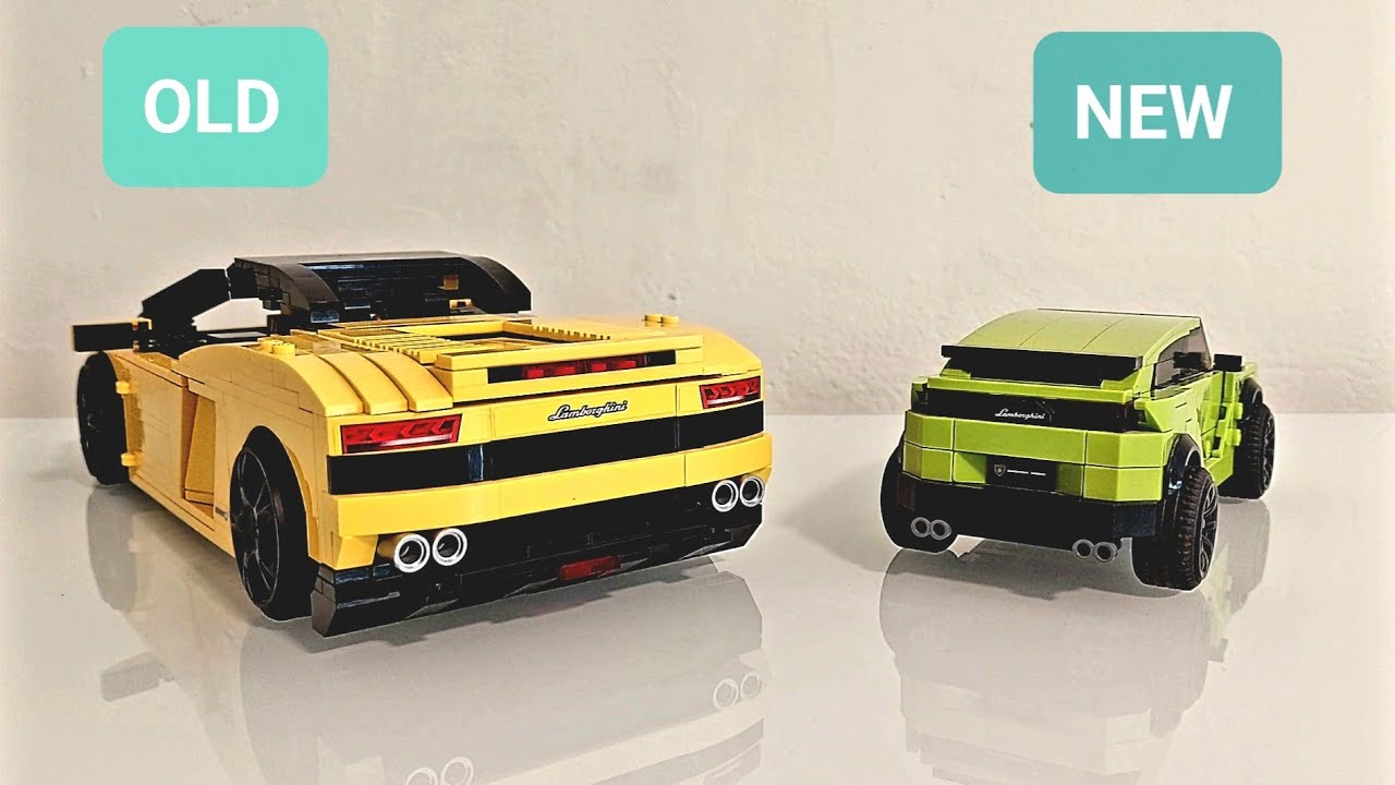Lego 8169 Lamborghini Gallardo LP-560 vs Lego 76899 Lamborghini Urus ST-X comparison OLD & NEW