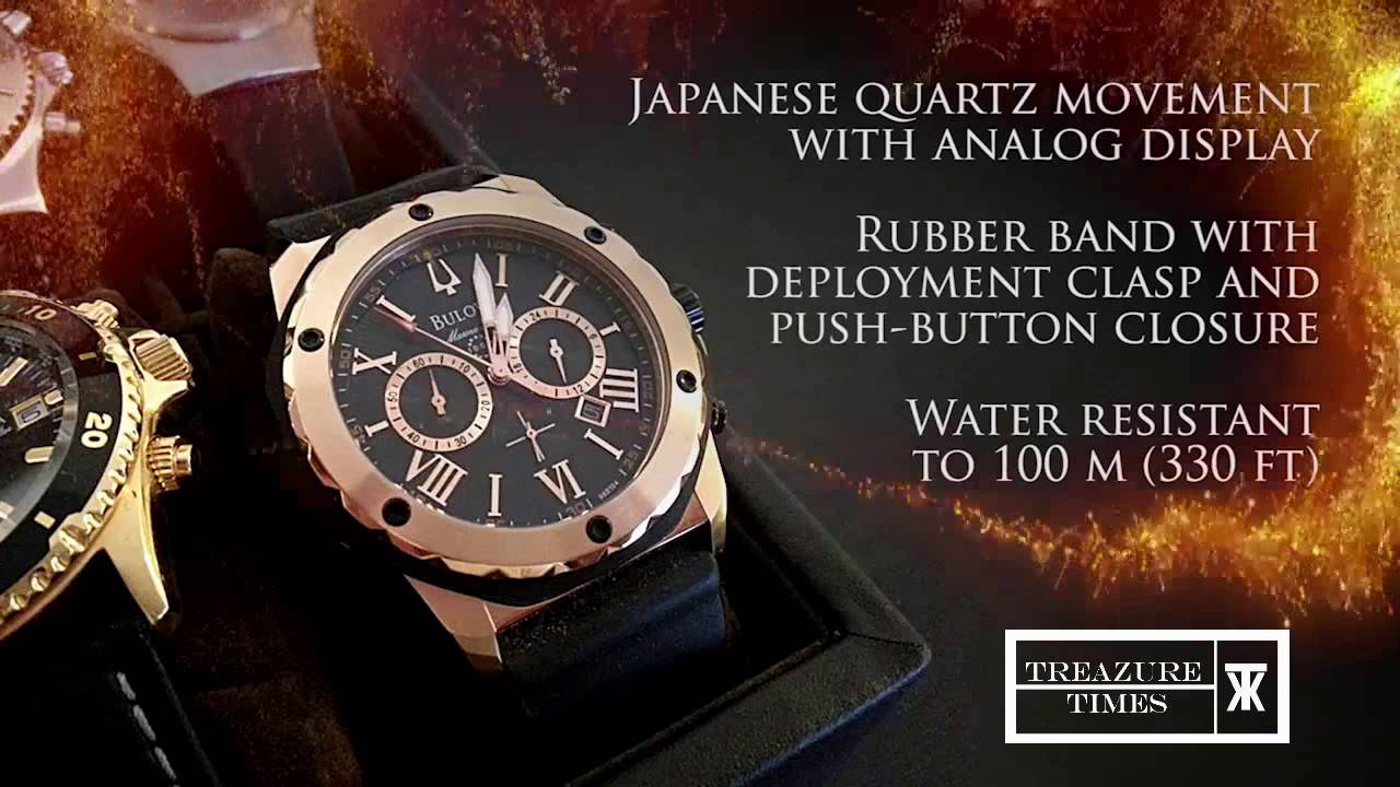Bulova Men's 98B104 Marine Star Calendar Stainless Steel Dress Watch Reviews