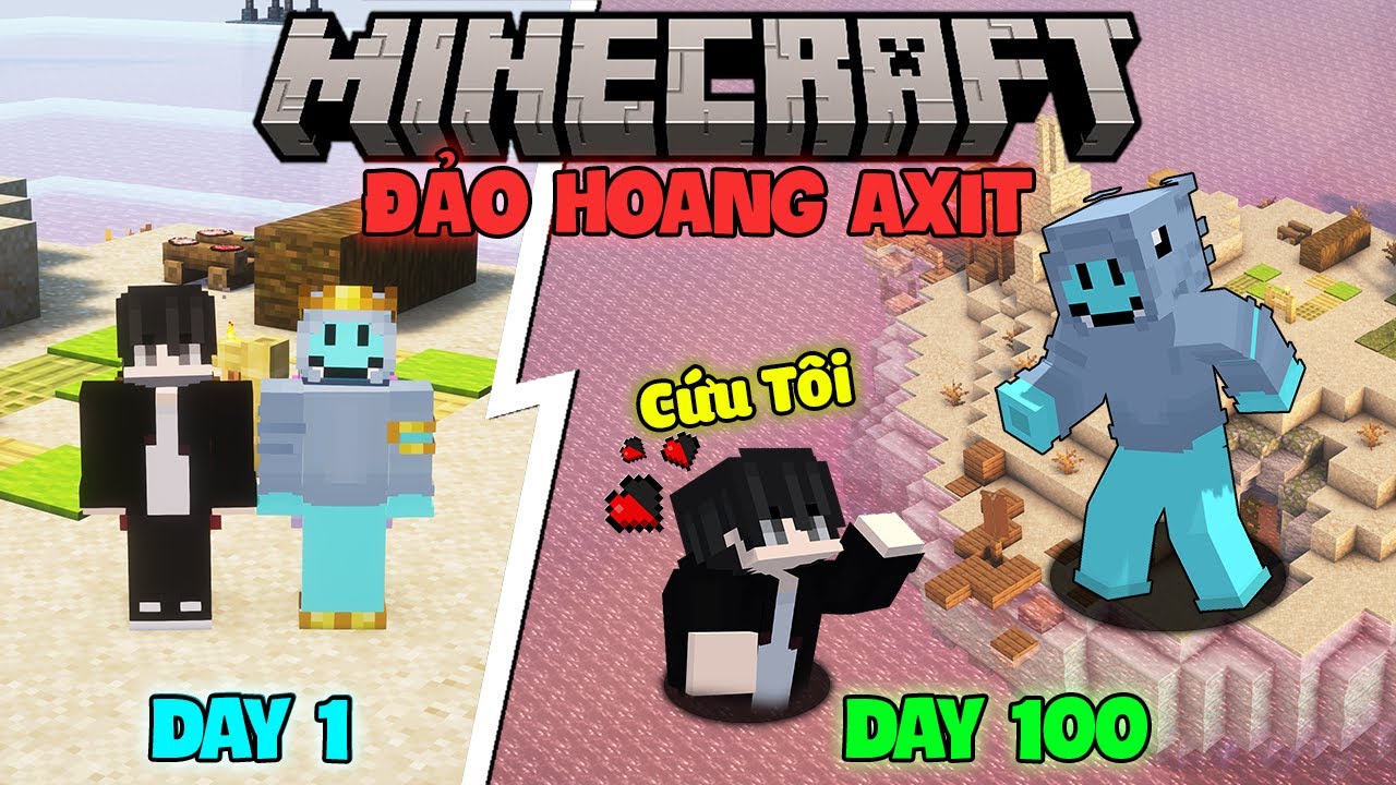 BIG Shark Tóm Tắt 100 Ngày Sinh Tồn Trên Đảo Hoang Axit Cùng Kuro !!