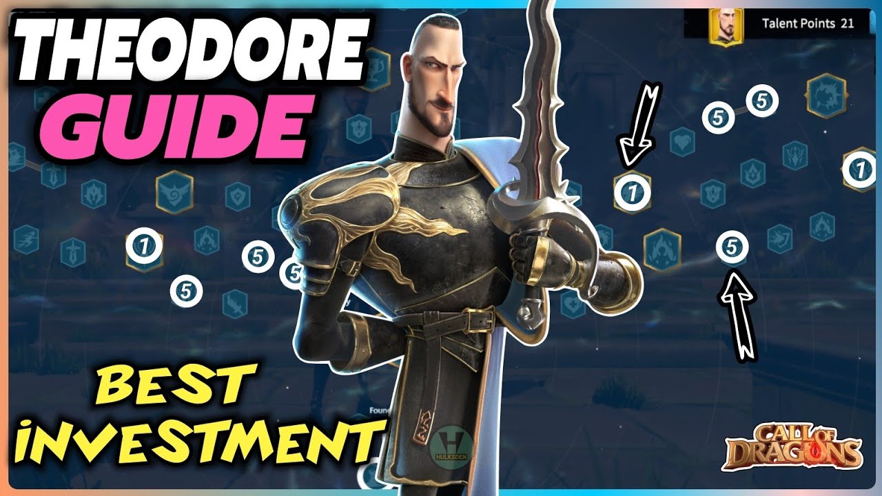 Call of dragons - Theodore guide | Talent tree pets pairings artifacts | best cavalry investment