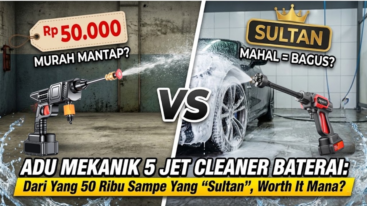 REKOMENDASI 5 JET CLEANER CORDLESS TERBAIK 2026 (Mulai 50 Ribuan Aja!)