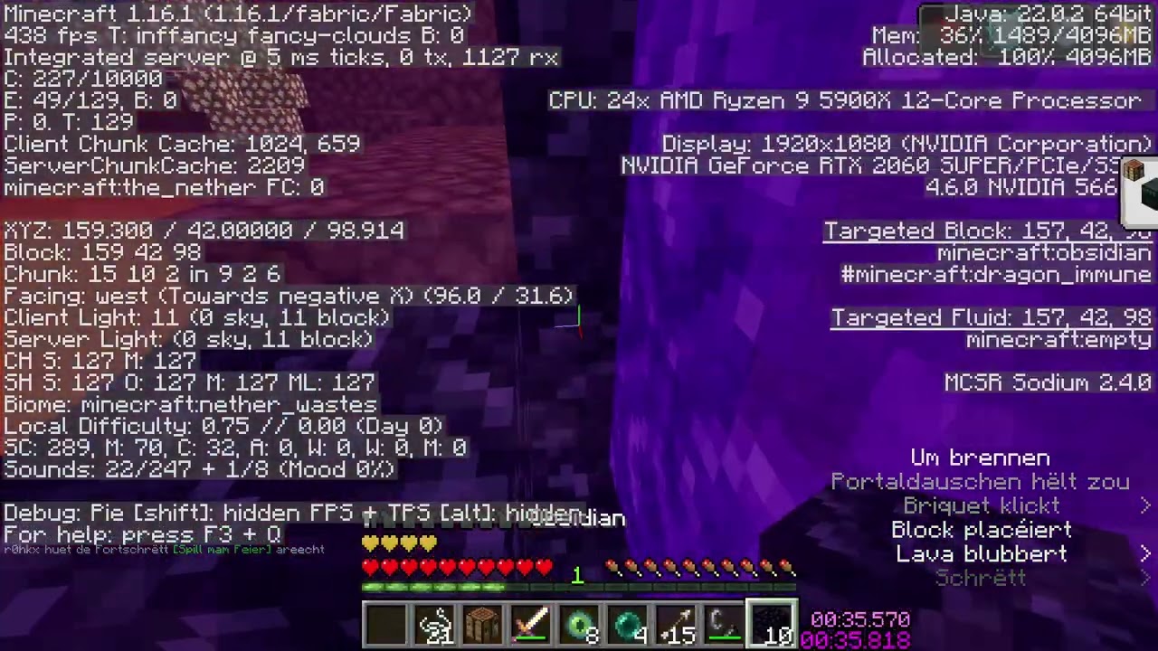 fastest end fight in a run: 1:13.045 ranked weekly race #16 (peak 1st)