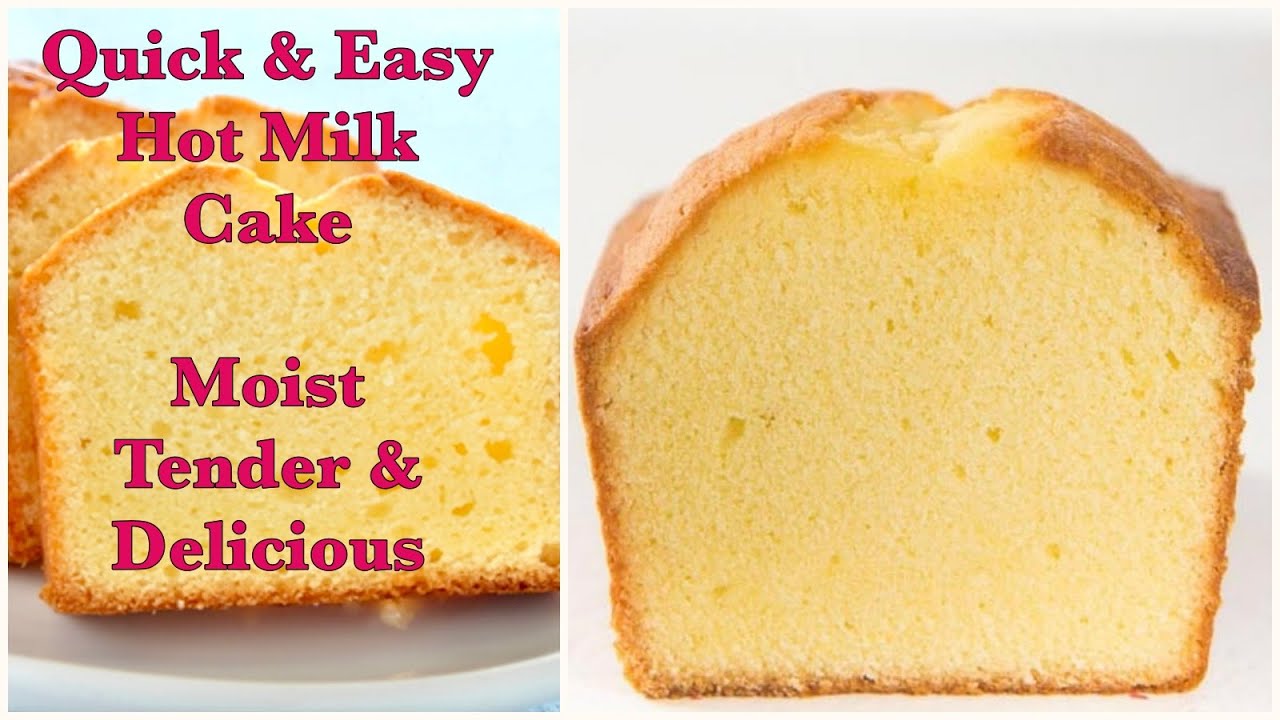 Easy Vanilla Hot Milk Sponge Cake Recipe | Hot Milk Cake Recipe Quick and Easy