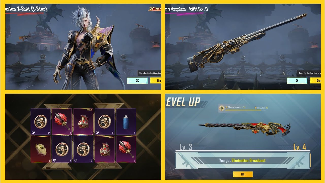 Dravion X-Suit Spin | Valor's Requiem - AWM Level Up | PUBG Mobile | 4.0