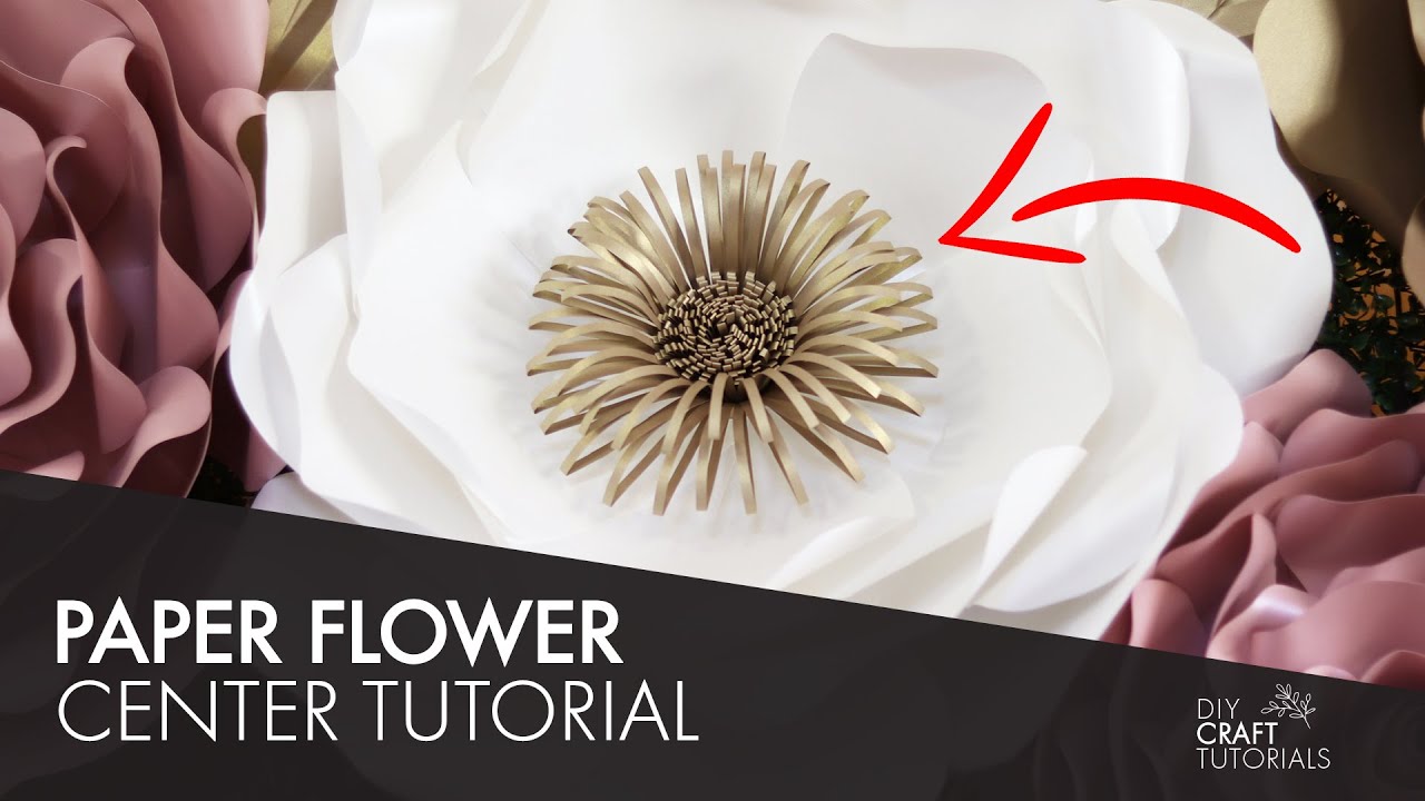 DIY PAPER FLOWER CENTER TUTORIAL FOR LARGE FLOWERS