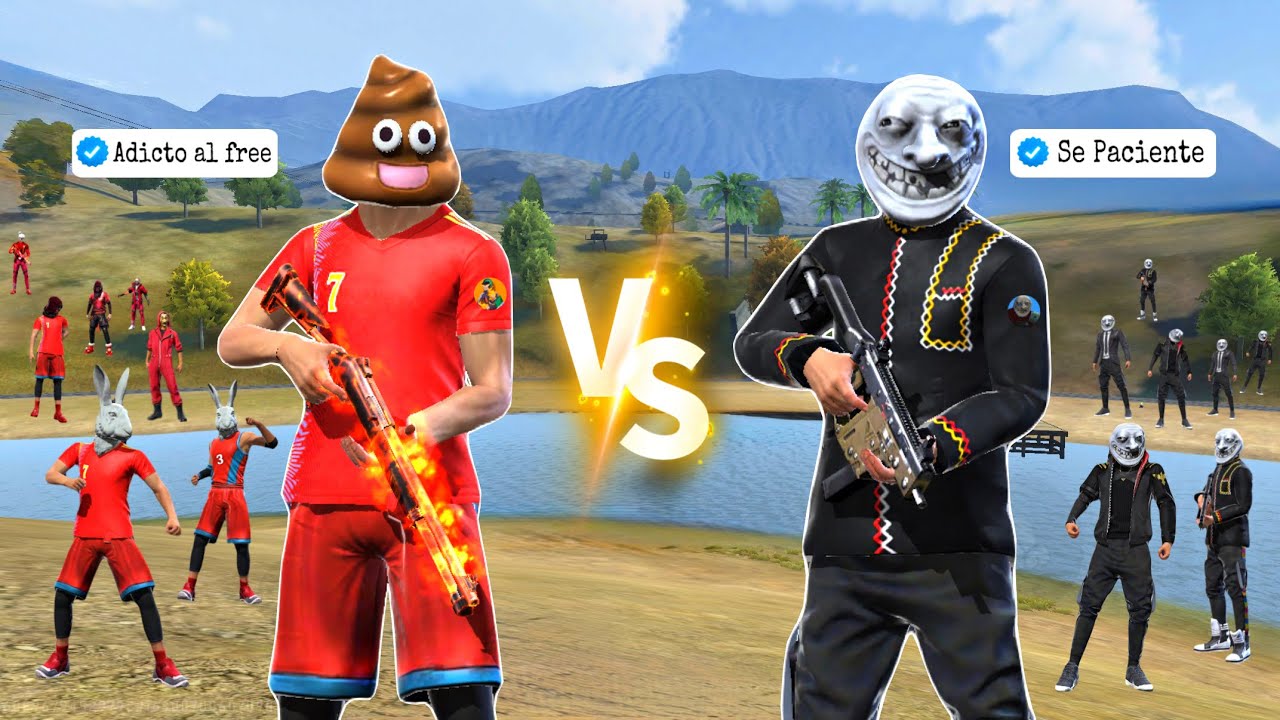 EQUIPO DE ADICTO AL FREE VS EQUIPO DE SE PACIENTE | 8vs8 en FREE FIRE 🔥