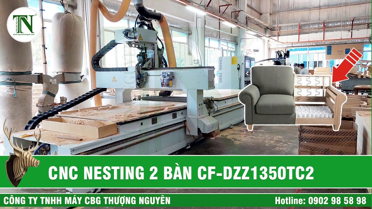 Cnc Nesting 2 bàn làm việc, giảm thời gian chờ, gia công sản lượng vượt trội