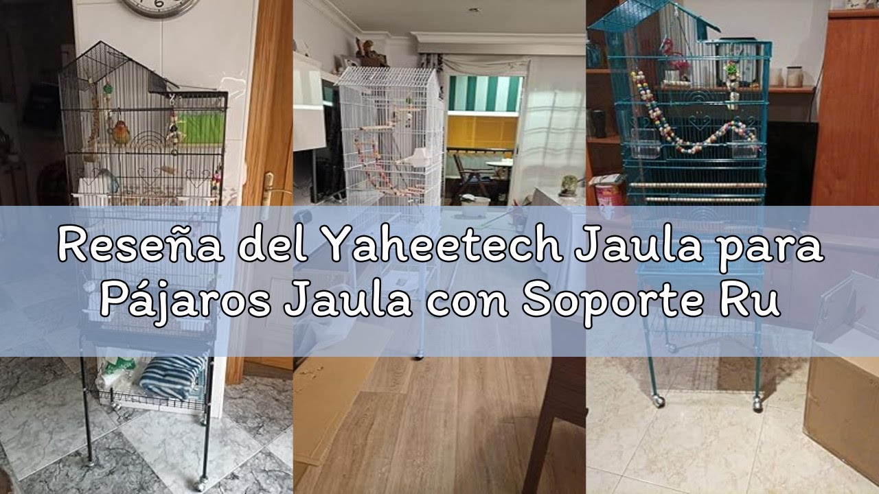 Reseña del Yaheetech Jaula para Pájaros Jaula con Soporte Ruedas para Canarios Jaula Mascota 46 x 35