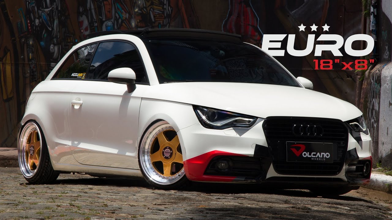 FULL - Audi A1 bagged Accuair with Wheels Volcano Euro