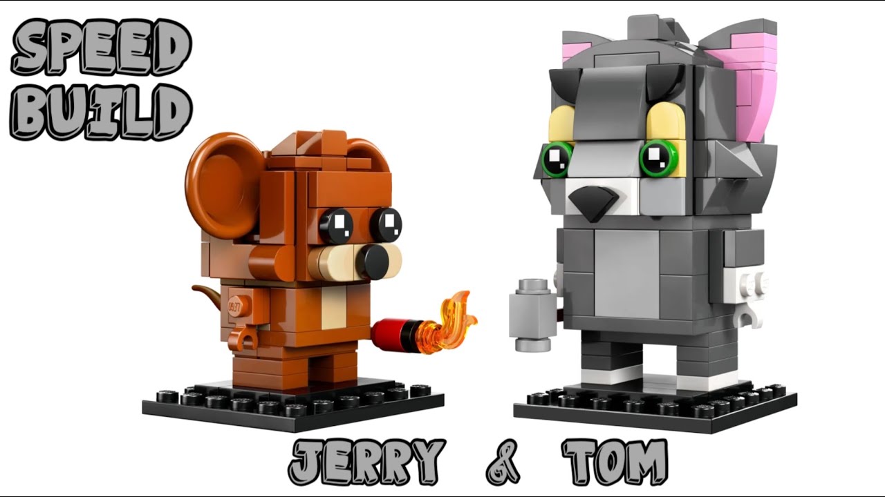 Speed Build | Lego Brickheadz 40793 Tom & Jerry Figures | Tom and Jerry | Stop Motion