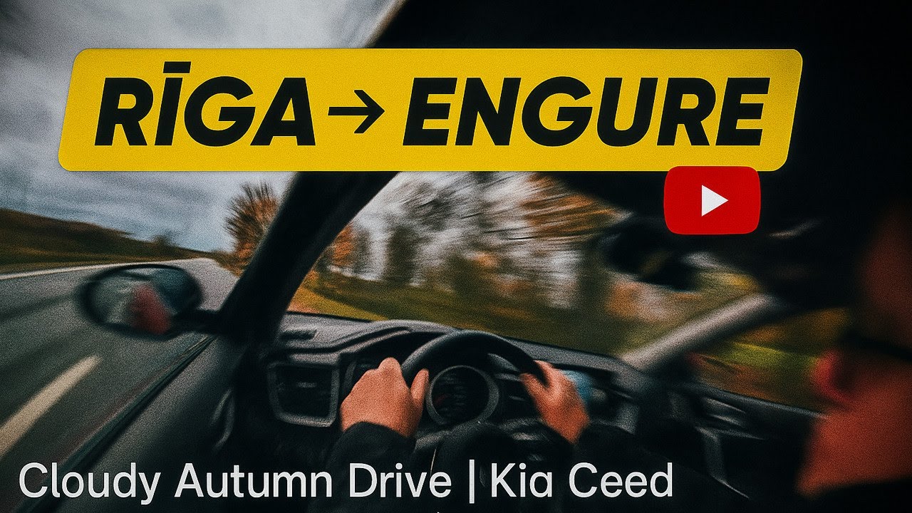 POV Drive: Rīga → Engure (Latvia) | Kia Ceed | Cloudy Autumn Road Trip