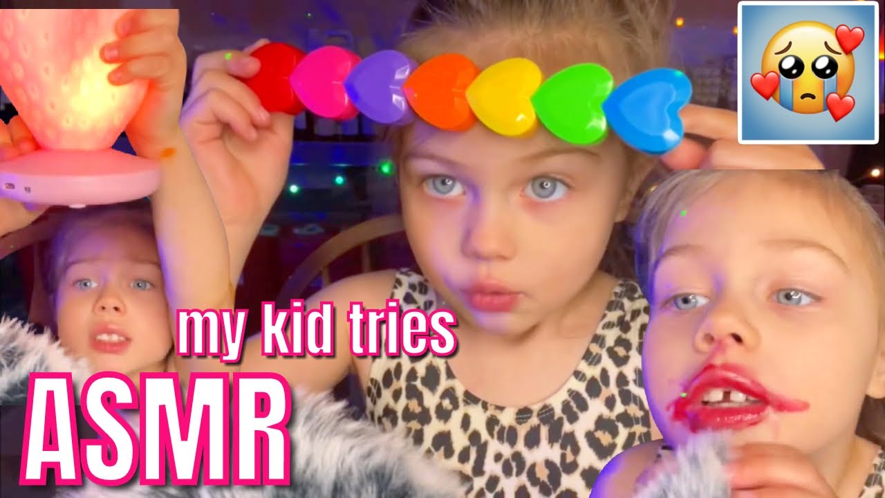 MY 4 YEAR OLD TRIES ASMR🥹