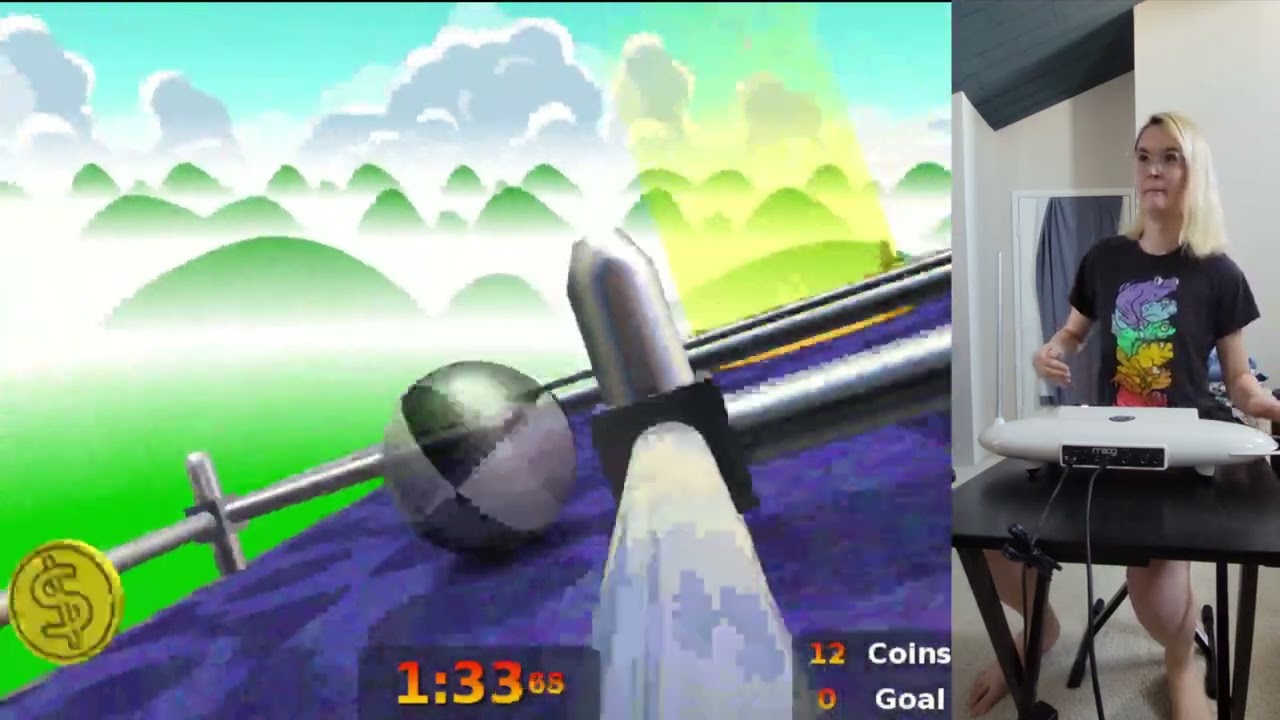Neverball with a theremin (basically open source monkey ball)