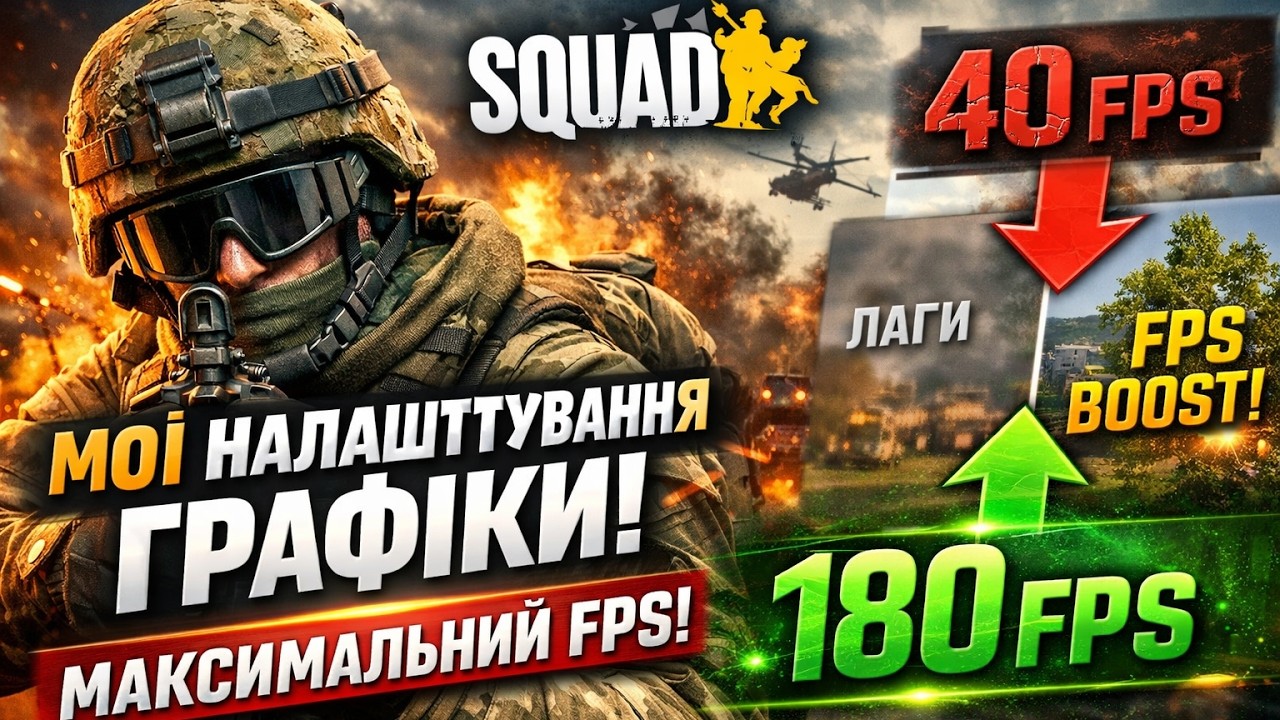 Мої Налаштування Графіки SQUAD які ДАЮТЬ МАКСИМАЛЬНИЙ FPS | Реальний FPS Boost
