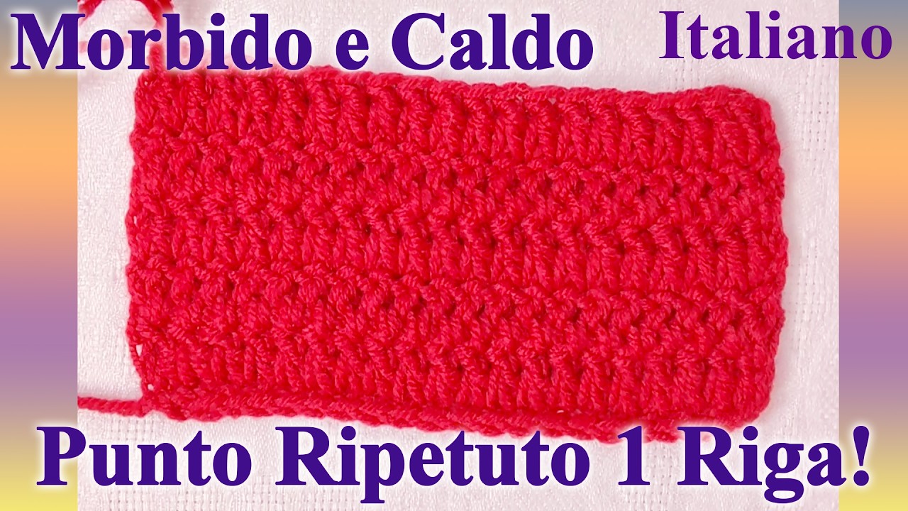 Punto Uncinetto Facile una Riga Ripetuta – Morbido e Caldo per Maglioni e Cardigan & Gilet! ❤️