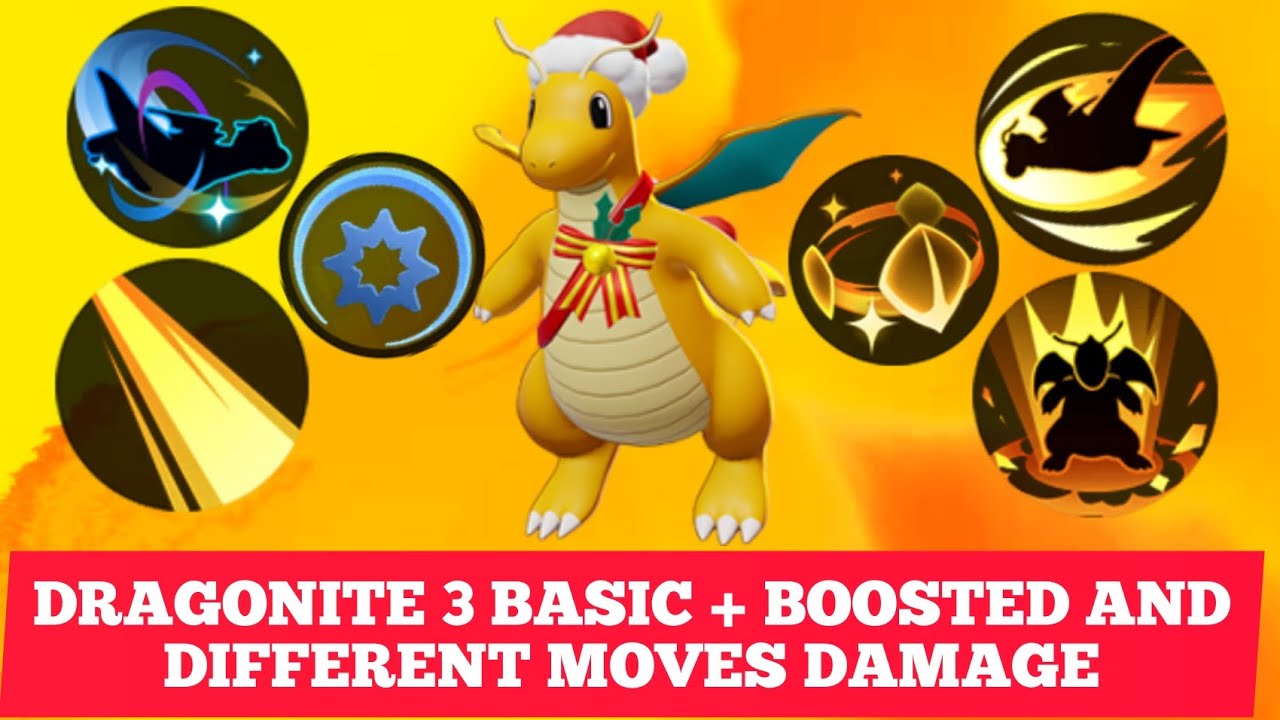 Dragonite Basic And Different Moves Damage 💥