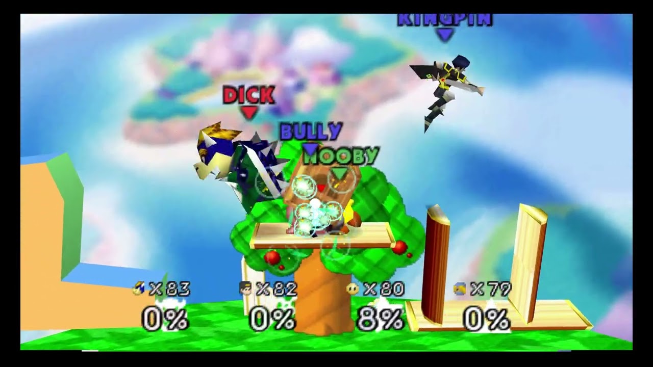 SMASH REMIX 1.2.0 - Matrix Mode with Shiek in Kirby Beta Stage 2 + Blue Shells