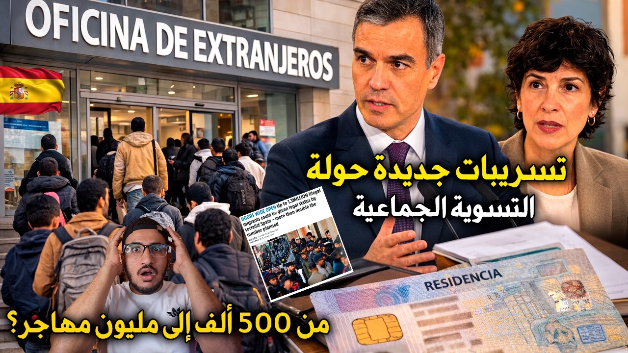 🚨 تسريبات جديدة حولة التسوية الجماعية: خطة إسبانيا لتسوية مليون مهاجر بدل 500 ألف… ما الحقيقة؟