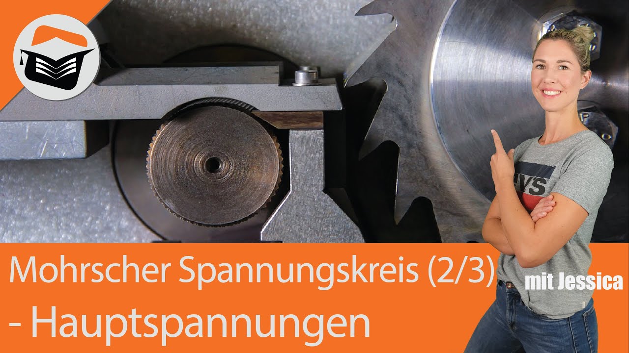 Mohrscher Spannungskreis | Einfach sehr gut erklärt | Mit Jessica | Teil (2/3) - Die Hauptspannungen