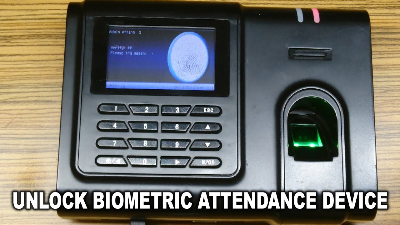 فتح قفل جهاز البصمة (الحضور والانصراف) بدون بصمة الأدمن UNLOCK BIOMETRIC ATTENDANCE DEVICE‏