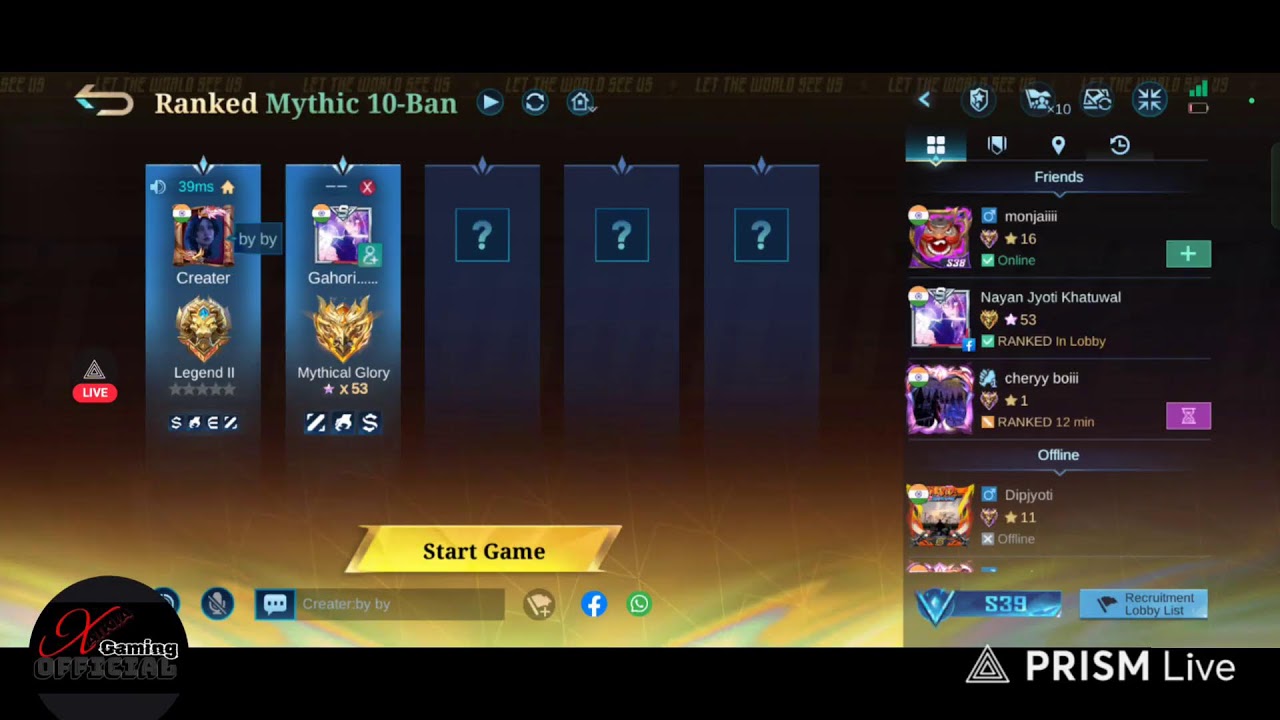 Live streaming of Xaikia_GamingOfficial