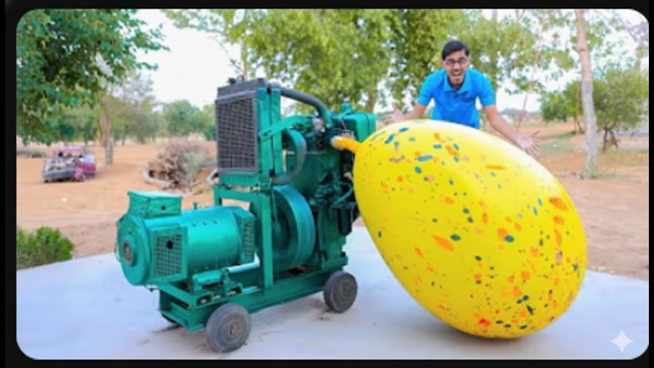 MONSTER BALLOON vs DIESEL ENGINE! 😱💥 | Will it BLAST? (Experiment)